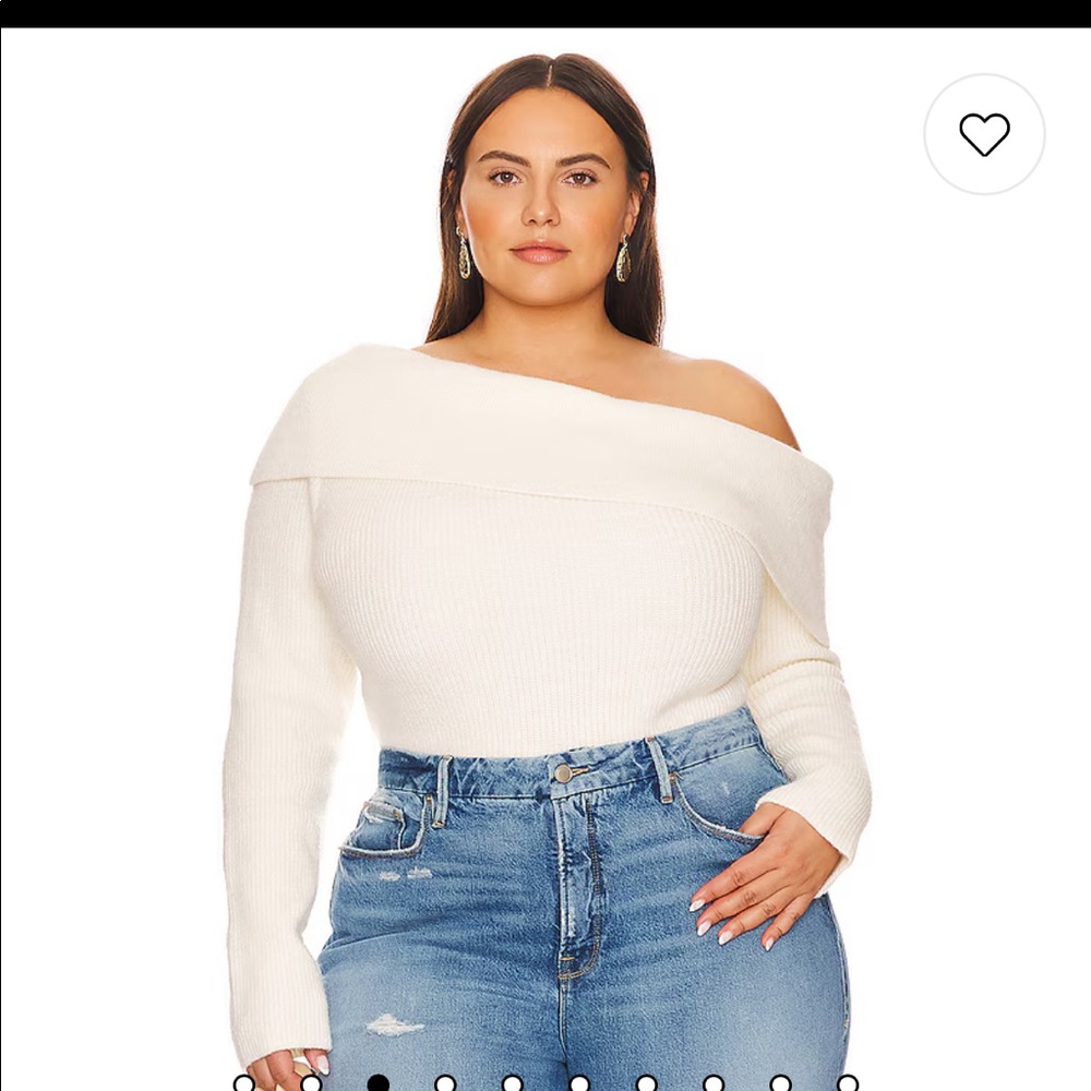 Rémi x Revolve Lindsay Off Shoulder Sweater in Ivory
